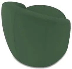 Poltrona Sala Decorativa Redonda 91cm Steve Veludo Verde I01  - Mpozen