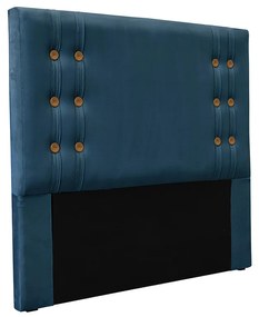 Cabeceira Cama Box Casal 140 cm Gênova Veludo S04 - D'Rossi - Azul Marinho