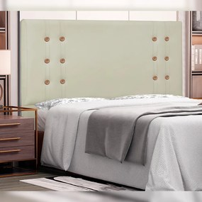 Cabeceira Decorativa 1,40M Kors PU Marfim G63 - Gran Belo