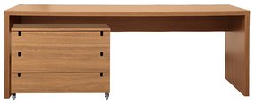 Conjunto Bancada Contemporânea 1,36m + Módulo Contemporâneo 3 gavetas - Louro Freijó