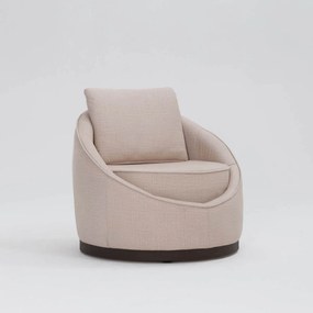 Poltrona Giratória Minata Estofada Base Aço Pintura Epóxi Preta Design Sustentável