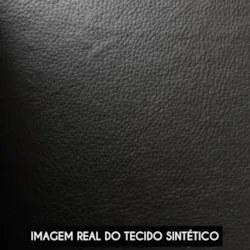 Poltrona Sala Pé Metal Dourado Kit 2 Ana Sintético Preto - Ibiza