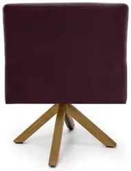 Kit 2 Poltronas Decorativas Giratórias Base Giromad Madeira Angel Velu