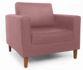 Poltrona Decorativa Gabriela Suede Rosê