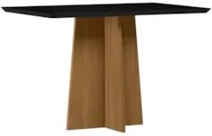 Mesa de Jantar Retangular 120cm 4 Lugares Zuma Ypê/Preto N02 - Mpozena