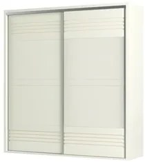 Guarda Roupa Casal 223cm 2 Portas de Correr 100% MDF TW602 Off White -