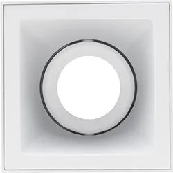 Plafon Sobrepor Alumínio 10cm Square - BRANCO