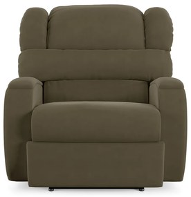 Poltrona do Papai Sala de Cinema Reclinável Kylie Power Elétrica USB Veludo Capuccino G23