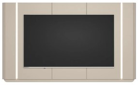 Painel Decorativo Switch MDP/MDF TV até 75 Polegadas com Fita LED Off White G77 - Gran Belo
