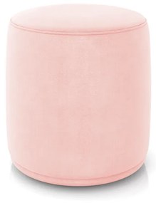 Puff Redondo Orgânico para Sala Kit 2 Malu Suede M11 - D'Rossi - Rosa Bebê