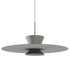 Pendente Tule Ø50X25Cm 1Xmr16 - Usina 25120/50 (FN-F - Fendi Fosco, BT - Branco Texturizado)