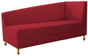 Recamier Valéria 140cm Lado Esquerdo Suede Vermelho - ADJ Decor