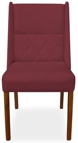 Kit 2 Cadeiras de Jantar Lecce Veludo Bordo