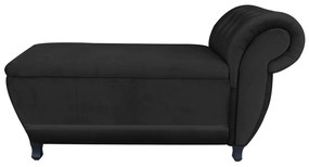 Recamier Goya Veludo - D'Rossi - Preto