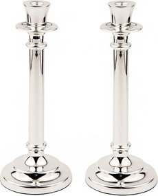 Par de Castiçal de Prata Shefield Plate - Prata  Prata