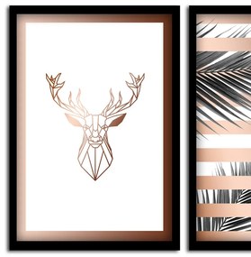 Kit 03 Quadros Decorativos "Love And Love" 43x33 cm - D'Rossi