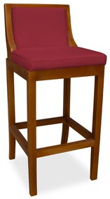 Banqueta Decorativa Josi Veludo Vermelho