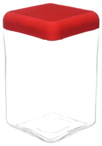 Kit 3 Potes de Vidro Tendenza 1,3L - Vermelho