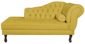 Recamier Diana 185cm Lado Esquerdo Suede Amarelo - ADJ Decor