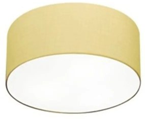 Plafon Cilíndrico Md-3010 Cúpula em Tecido 30x12cm Algodão Crú - Bivolt