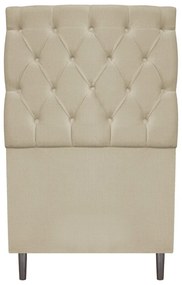 Cabeceira Estofada Liverpool 90 cm Solteiro Linho Bege - ADJ Decor