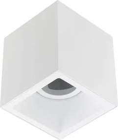 Plafon Sobrepor Alumínio 12cm Square - BRANCO