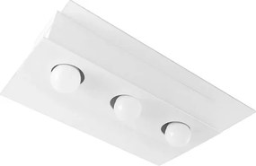 Plafon De Sobrepor Retangular Aluminio Monaco - BRANCO
