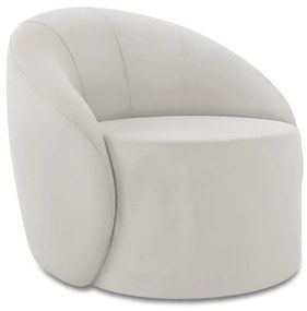 Poltrona Decorativa Orgânica Lua Veludo D03 - D'Rossi - Cinza