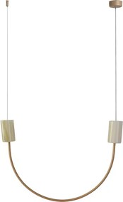 Pendente Led Metal Dourado 6W 3000K 55X65cm Due Xino