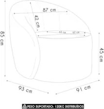 Poltrona Sala Giratória Redonda Kit 2 Steve Suede Rosa Bebê I01  - Mpo