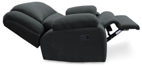 Poltrona Decorativa Magnum Reclinável Manual Suede Cinza Grafite