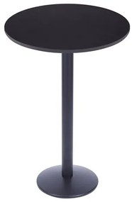 Mesa Bistro Luisiana com Tampo Redondo Preto de 80cm Base Ferro Preta - 60578 Sun House