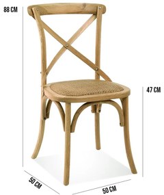 Kit 02 Cadeiras Para Sala de Jantar Cozinha Blair Oak G04 - Gran Belo