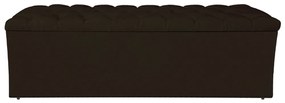 Calçadeira Estofada Liverpool 140 cm Casal Corano Marrom - ADJ Decor