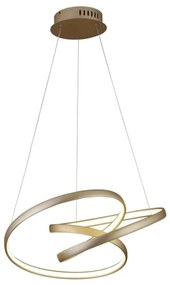 Pendente Zig 57X47X26Cm Led 35W 3000K Bivolt Dourado | Bella Iluminaçã...