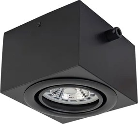 Plafon Sobrepor Alumínio Com Uma Prensa 11cm - PRETO