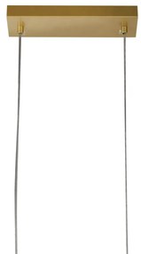 Pendente Balanço 35X45Cm 3Xg9 Retangular Horizontal Metal Dourado Vidr...