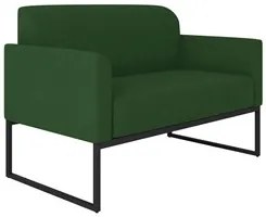 Poltrona Namoradeira 2 Lugares Base Industrial Preta Maressa S23 Suede