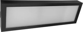 Plafon Led Sobrepor Retangular 27W Preto - LED BRANCO QUENTE (3000K)