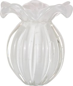 Vaso Murano Trouxinha Ravena - Quartzo Pérola  Quartzo Pérola