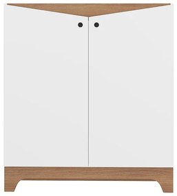 Sapateira Aparador Multifuncional Com 2 Portas - Branco Amadeirado