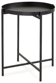Mesa Lateral Pop Redonda Preto - Mesa Lateral Pop Redonda Preta - 43x35cm