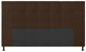 Cabeceira Stambul Para Cama Box King 195 cm Suede - D'Rossi - Marrom