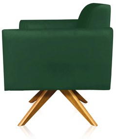 POLTRONA GIRATORIA MARISA SUEDE BASE MAD - Verde