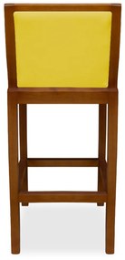 Banqueta Decorativa Josi Veludo Amarelo