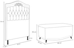 Cabeceira Cama Box Solteiro 90cm Com Calçadeira Baú Imperial J02 Velud