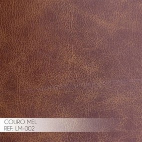 Puff Decorativo Sala de Estar Costela Couro Mel G34 - Gran Belo