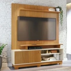 Estante Painel Para TV 65 Pol 160cm Anny Z10 Off/Cinamomo - Mpozenato
