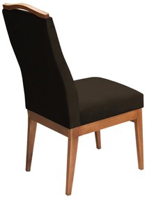 Cadeira Decorativa Lara Veludo Marrom - Rimac