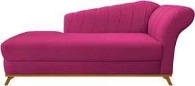 Recamier Vanessa 140cm Lado Esquerdo Suede Pink - ADJ Decor